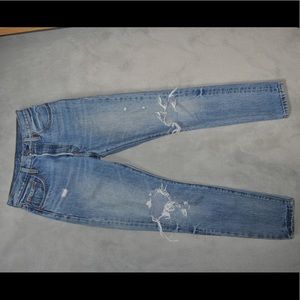 Vintage Levis 501 Straight Leg High Wasted Distressed Denim Jeans